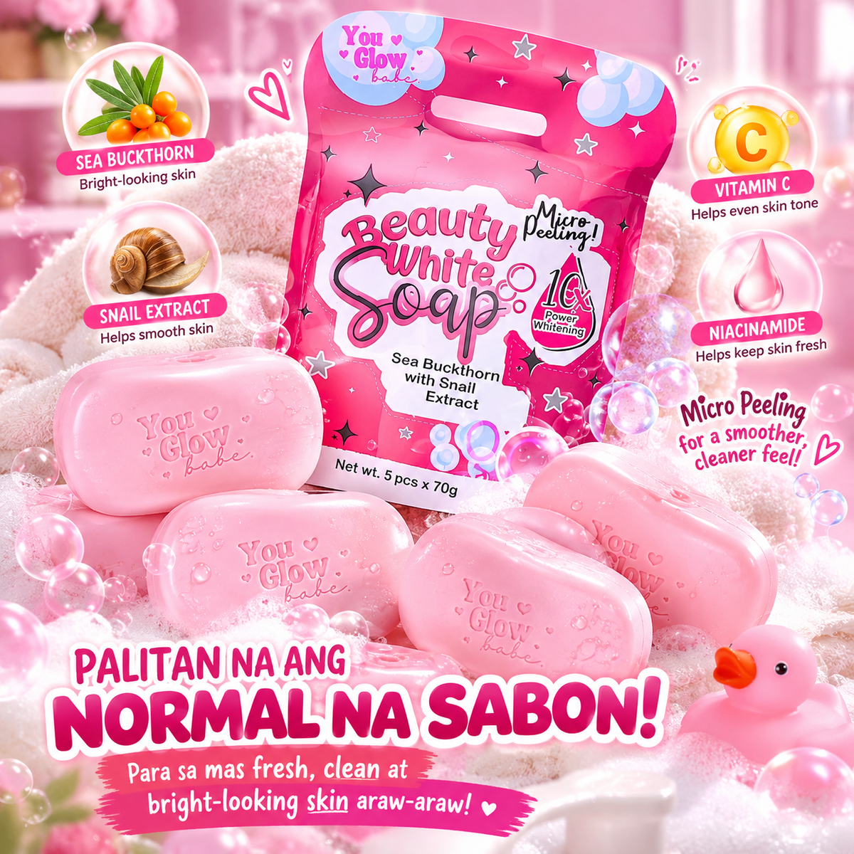 You Glow Babe Beauty White Soap 5 Bars x 70g