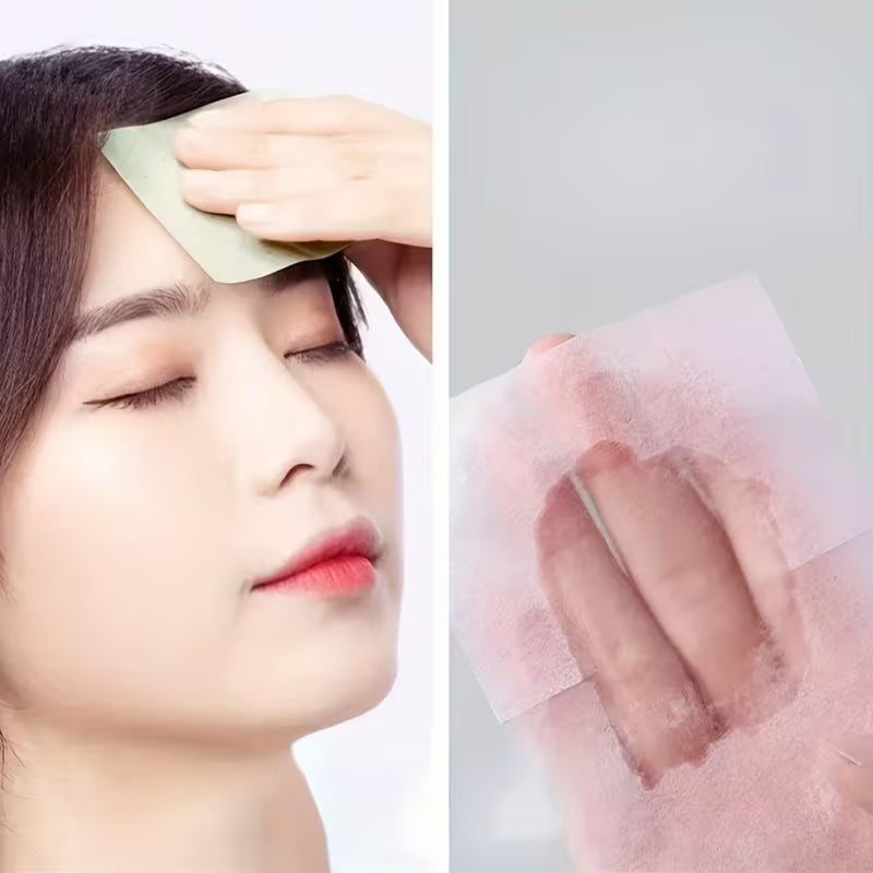 100 Sheets/Pack of High-Efficiency Oil Blotting Paper