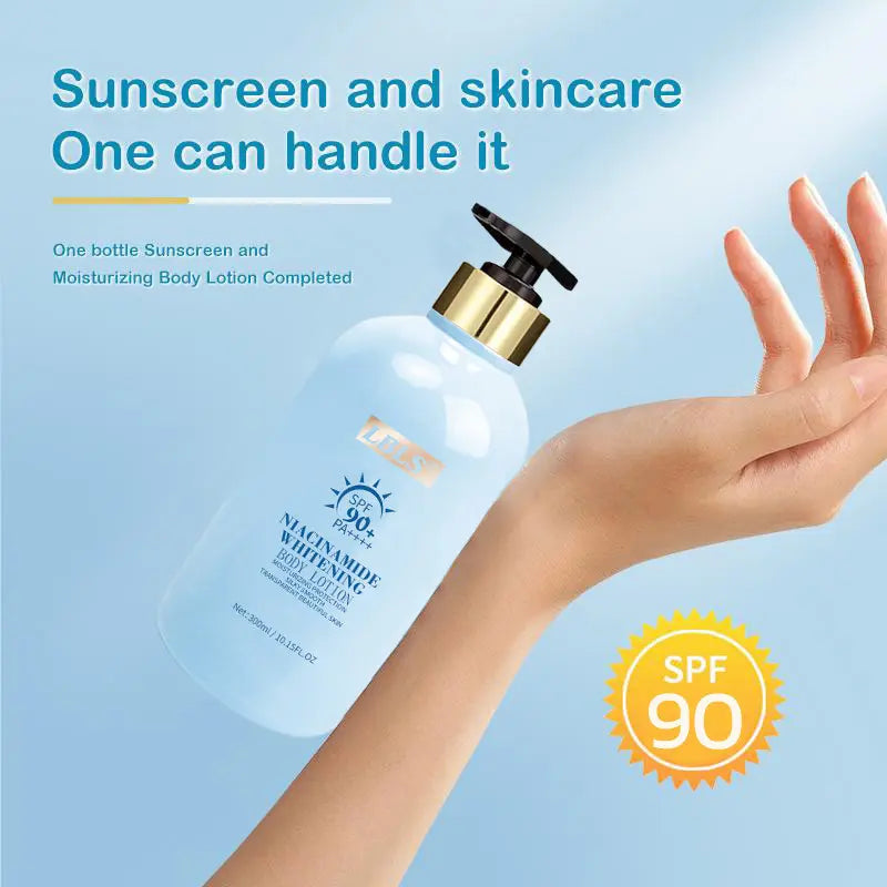 LBLS Niacinamide Whitening SPF 90+ PA+++ & Niacinamide Collagen Glutathione Body Lotion