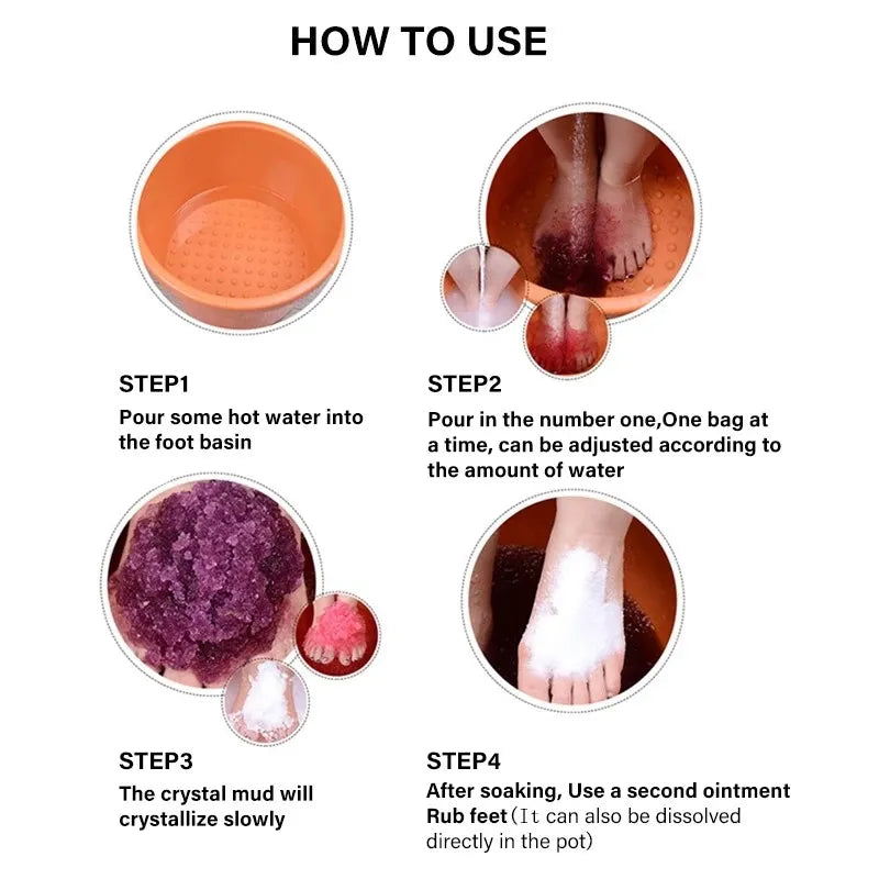 Crystal Mud Foot Bath Jelly Salt for Foot Spa