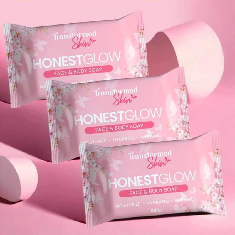 3 BARS! Honest Glow Glass Skin Soap 125 Grams