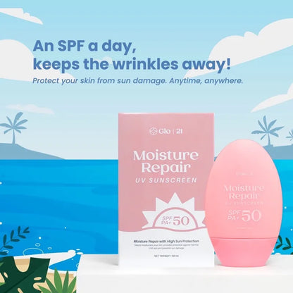 Glo21 Moisture Repair Sunscreen with Long Lasting SPF50