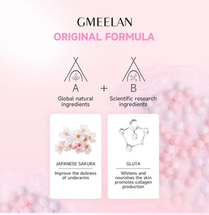 GMEELAN Sakura Underarm Whitening Cream Body Lotion Pearl Moisturizer 30g