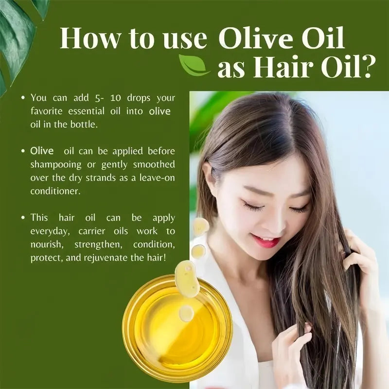 Pure Olive Oil with Vitamin E for Skin, Hair and Face