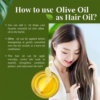 Pure Olive Oil with Vitamin E for Skin, Hair and Face