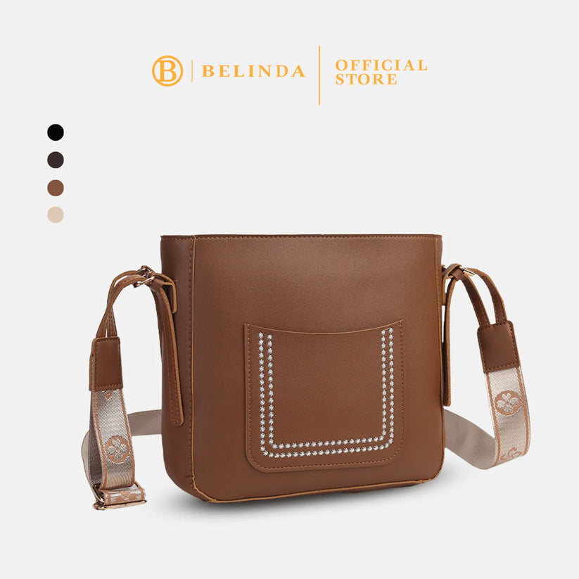 Classic Square Crossbody Bag with Front Pocket
