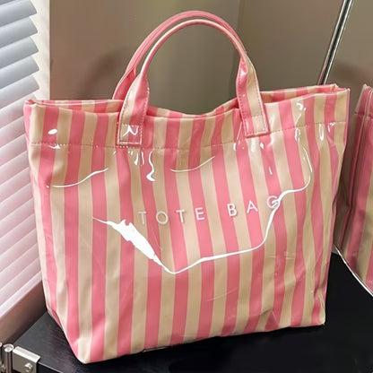 PVC Striped Tote Bag