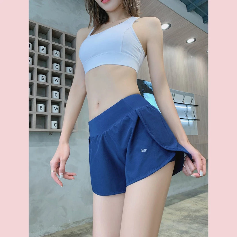 High Waisted Sports Shorts with Pocket