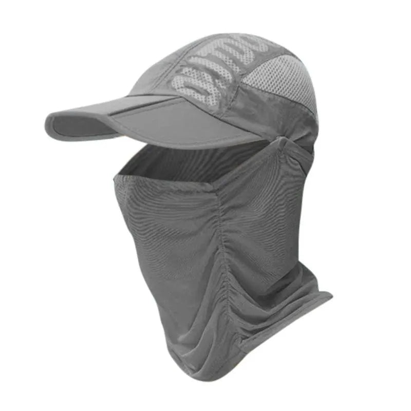Unisex Sun Protection Cap with Face Mask Cover UPF 50+