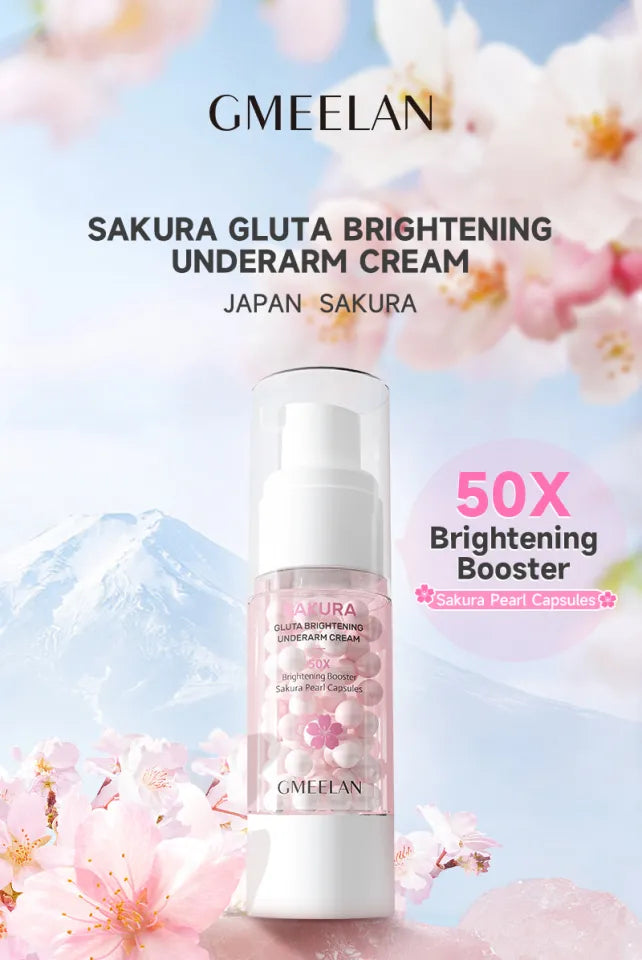 GMEELAN Sakura Underarm Whitening Cream Body Lotion Pearl Moisturizer 30g