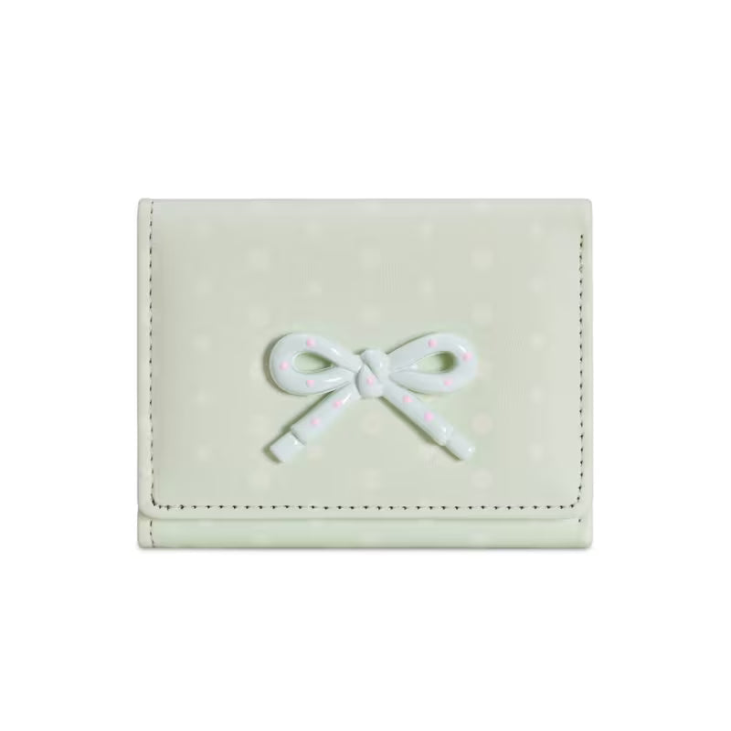 Cute Ribbon Polka Dot Mini Wallet