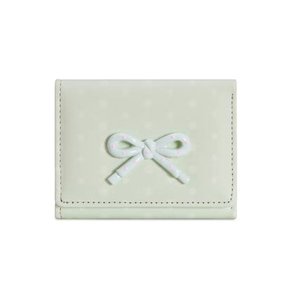 Cute Ribbon Polka Dot Mini Wallet