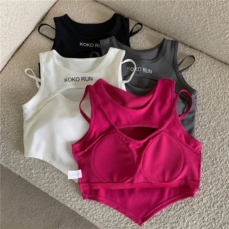 Summer Street Sleeveless Croptop with Pad