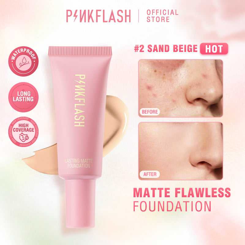 PINKFLASH Full Coverage Face Foundation Waterproof BB Cream