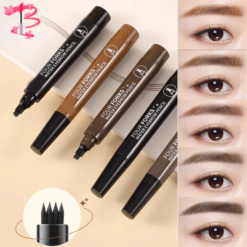 Waterproof 4 Tip Liquid Brow Tattoo Pen