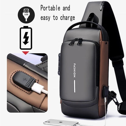 Anti-theft Waterproof Chest Bag with USB Charging Port