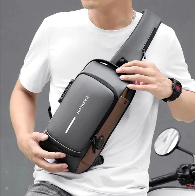 Anti-theft Waterproof Chest Bag with USB Charging Port