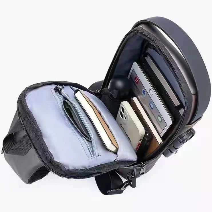 Anti-theft Waterproof Chest Bag with USB Charging Port