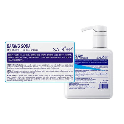 SADOER Probiotic Whitening Baking Soda Toothpaste 300g