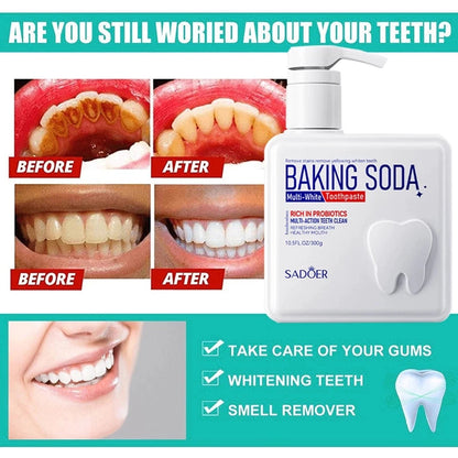 SADOER Probiotic Whitening Baking Soda Toothpaste 300g
