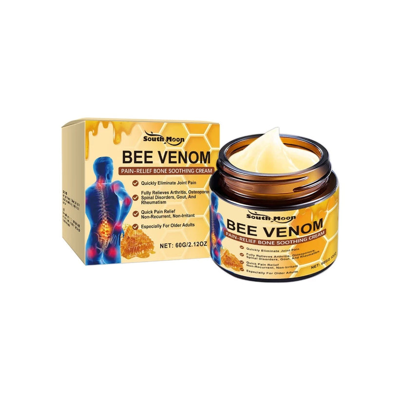 SOUTH MOON Bee Venom Pain Relief Cream for Arthritis, Muscle & Joint Soreness