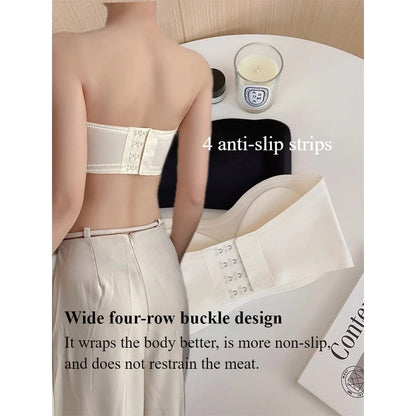 Strapless Padded Seamless Bra with Anti-Slip Design
