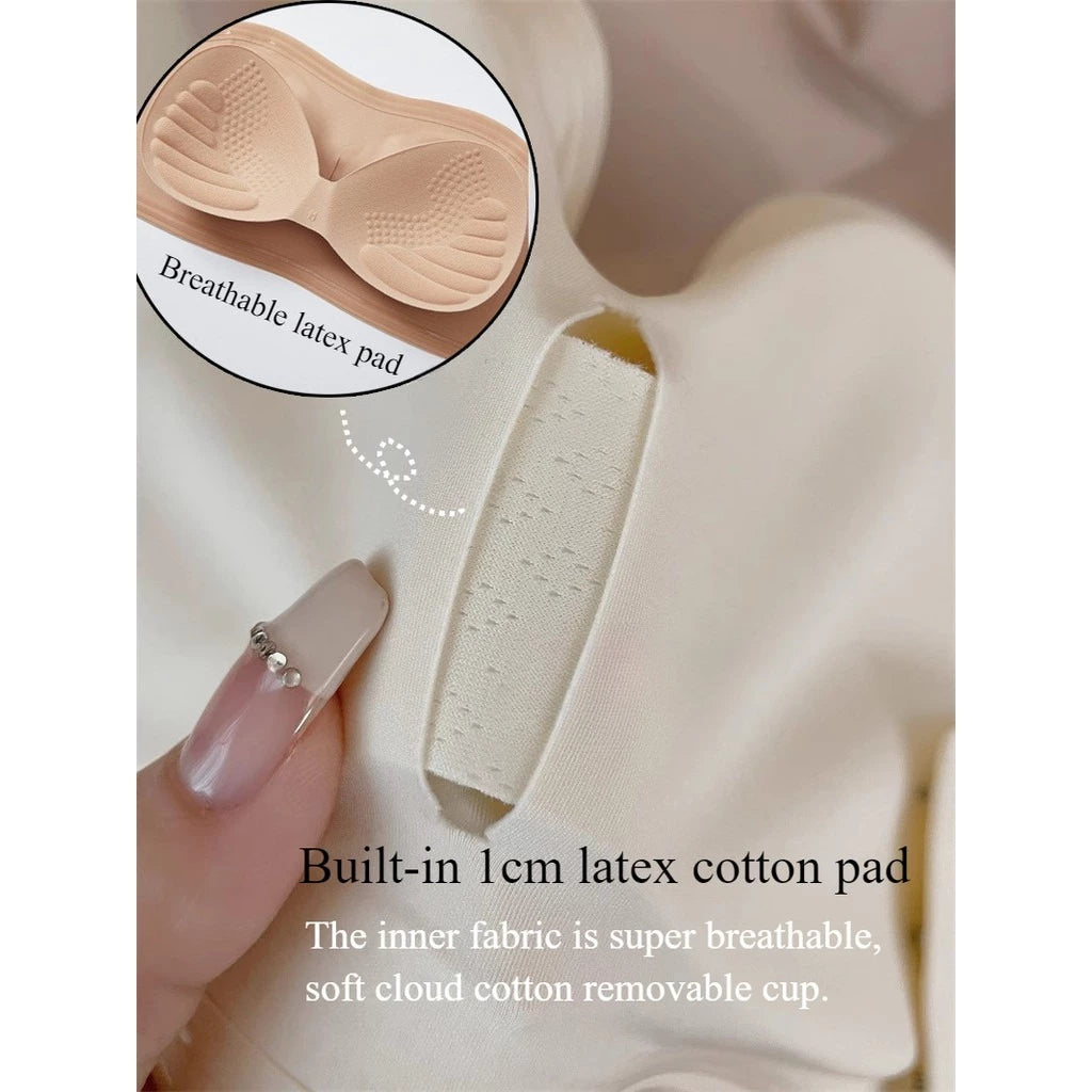 Strapless Padded Seamless Bra with Anti-Slip Design