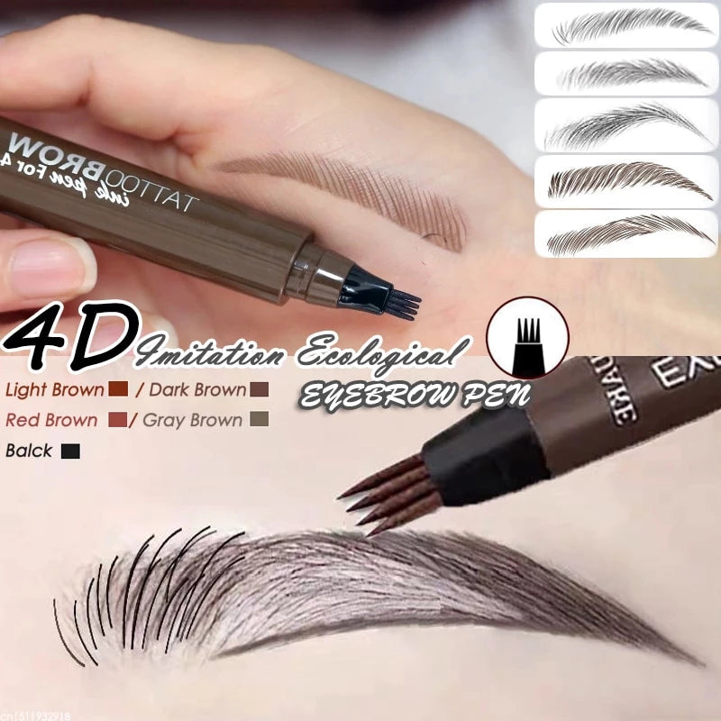 Waterproof 4 Tip Liquid Brow Tattoo Pen