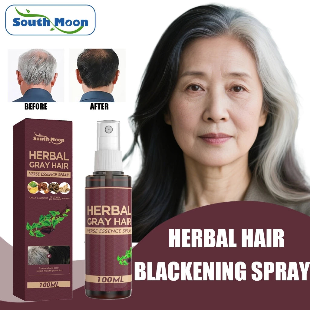 South Moon Herbal Gray Hair Verse Essence Spray 100ml – Natural Care for Stronger, Healthier-Looking Hair