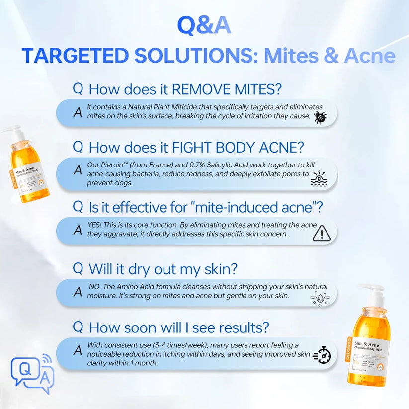 QUARXERY Mite & Acne Cleansing Body Wash  250ml