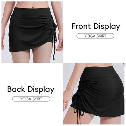 High Waist Elastic Women Side Drawstring Design with Inner Short