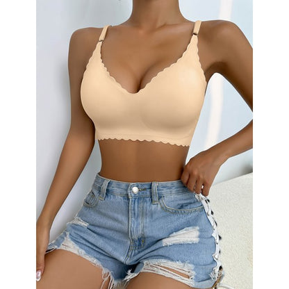 Scallop Trim Wireless Bra