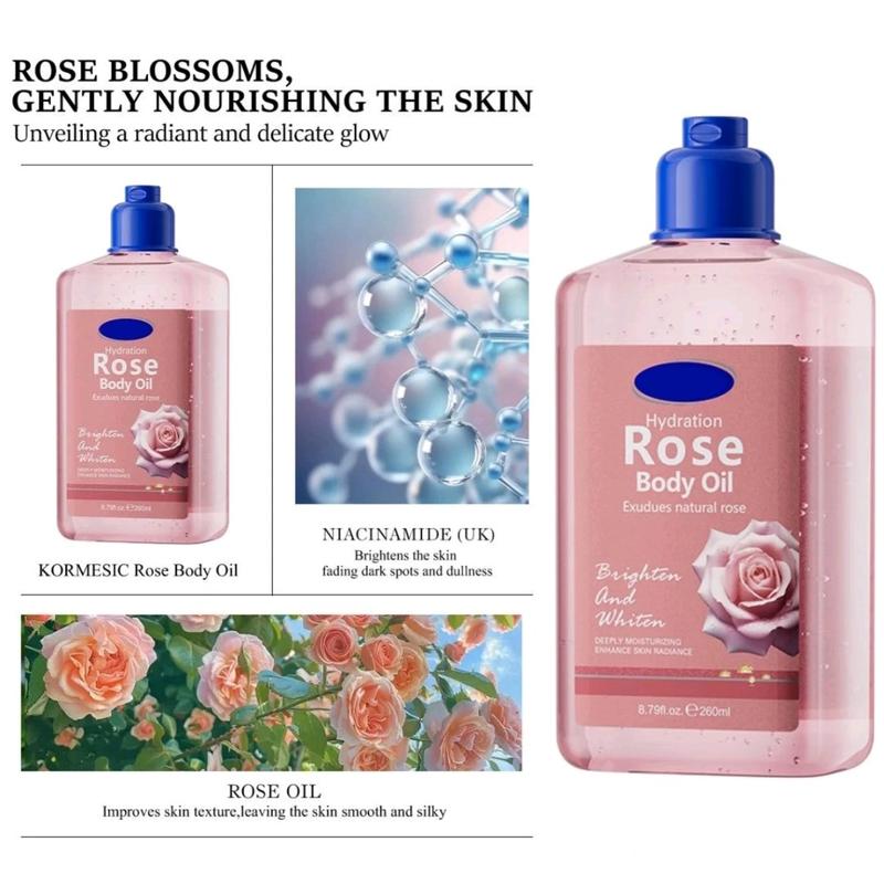 KORMESIC Rose & Niacinamide Brightening Glow Body Oil 260ml
