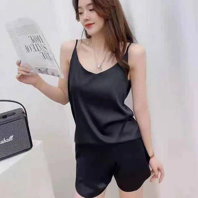 Silk Satin Sleeveless Terno Sleepwear – Sleep in Comfort, Wake Up in Style