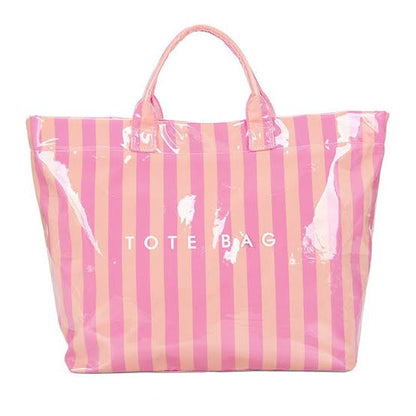 PVC Striped Tote Bag