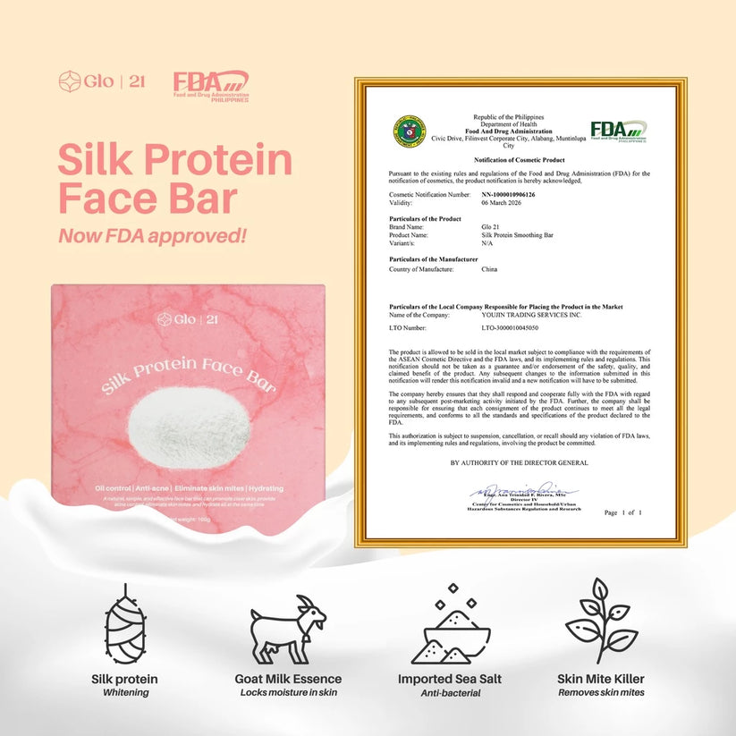 GLO21 Silk Protein Face Bar