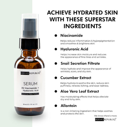 5% Niacinamide + Hyaluronic Acid Sensitive Skin Formula Serum - 30 mL