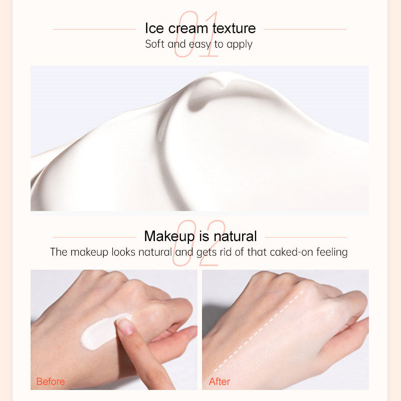 JellyPrim Whitening Lazy Cream 8s Instant Brightening Natural Pearl Moisturizer BB Cream 50g