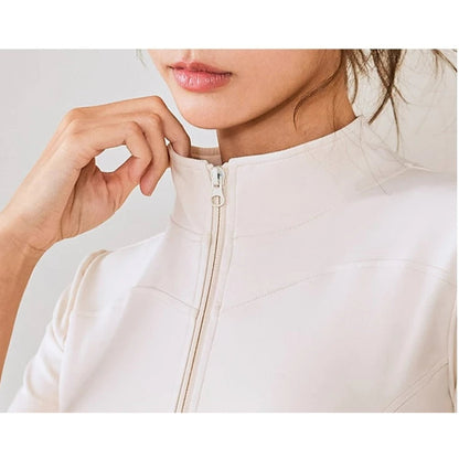 Women Short Sleeve Zipper Yoga Top