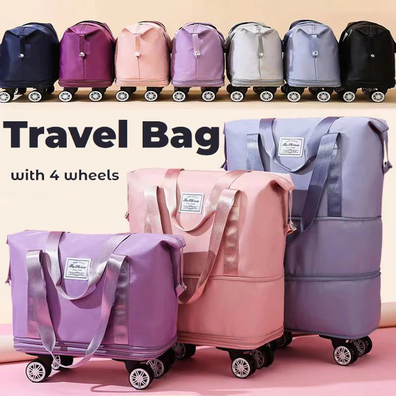 Expandable Folding Duffel Bag with Wheels