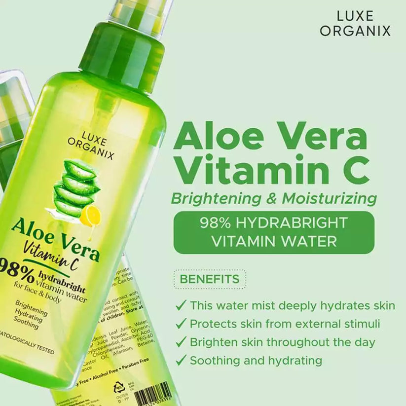 Luxe Organix 98% Aloe Vera Vitamin C Hydrabright Water 150ml