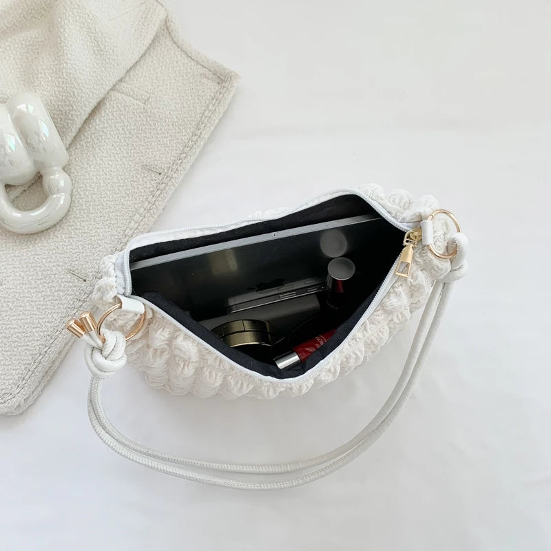 Soft Pleated Bubble Bag