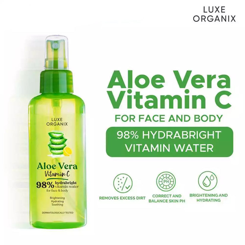 Luxe Organix 98% Aloe Vera Vitamin C Hydrabright Water 150ml