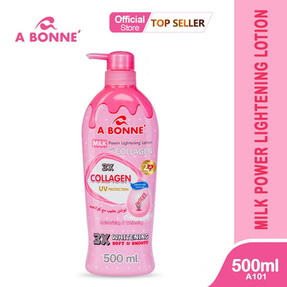 A Bonne Milk Power Lightening Lotion Plus Collagen 3x Collagen UV Protection 500ML