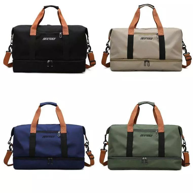 Large Capacity Travel Duffle Bag with Shoe Compartment