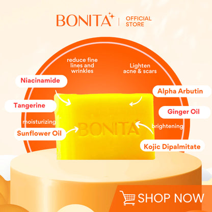 BONITA Himalayan Salt & Sunflower  Niacinamide Soap Bar 80g