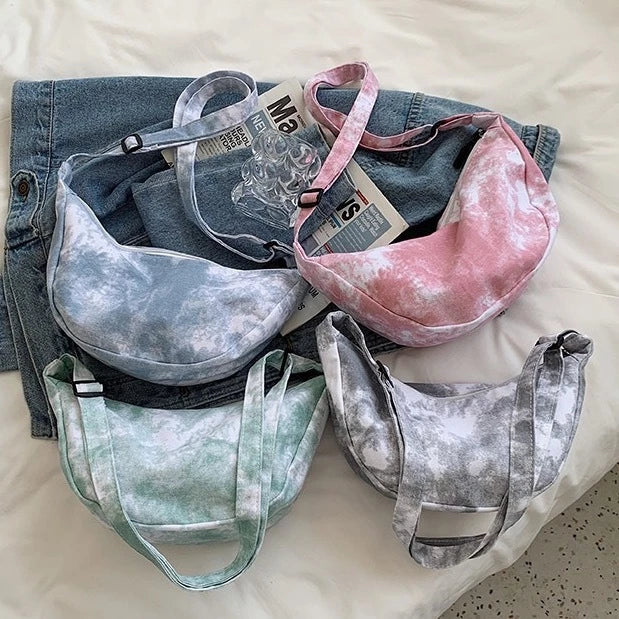 Tie-Dye Dumpling Sling Bag