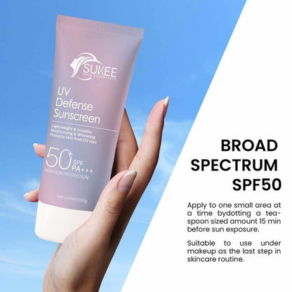 SUKEE UV Defense Sunscreen Vitamin B3 Niacinamide for Brightening Skin Illuminating SPF50PA+++