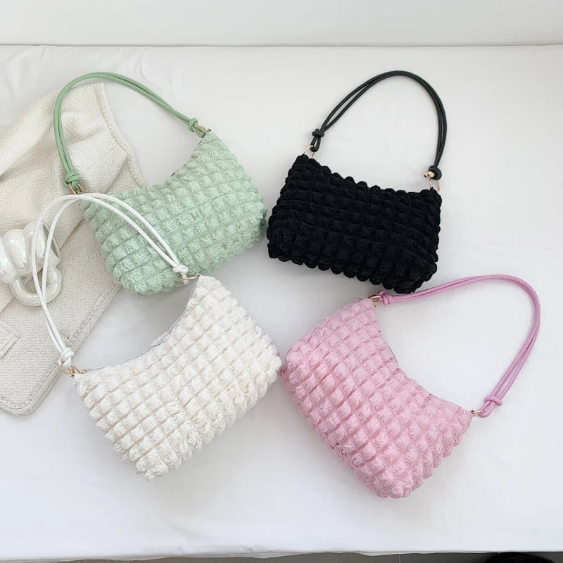 Soft Pleated Bubble Bag