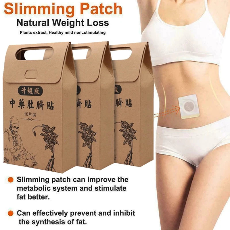 10Pcs Weight Loss Patches Slim Pads Burning Fat Detox Adhesive